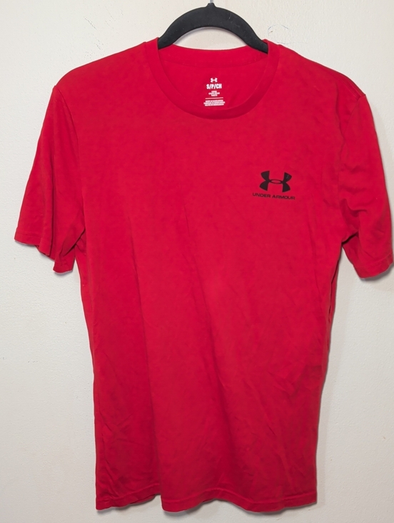 Under Armour Other - Under Armour Men's Sportstyle Left Chest Logo T-Shirt Red Black Athletic Size S
